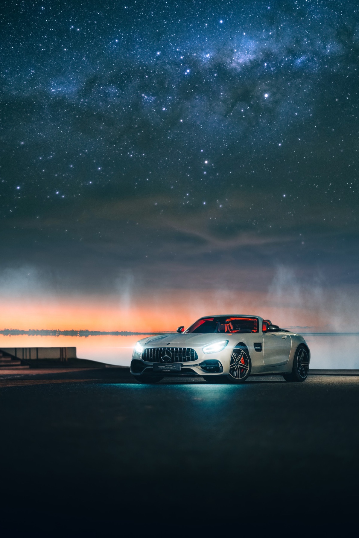 Mercedes-AMG GT Roadster von mainautomobil unter Sternenhimmel